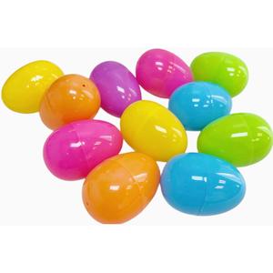 GiftExpress Plastic Bright Easter Egg Assortment 50 Pcs Perfect for Easter Egg Hunt/Surprise Egg/Easter Hunt