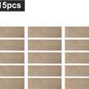 COSY HOMEER Edging Stair Treads Non-Slip Carpet Mat 28inX9in Indoor Stair Runners for Wooden Steps, Edging Stair Rugs for Kids and Dogs, 100% Polyester TPE Backing (15pc, Beige)