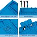 Premium Heat Resistant 932F Blue Magnetic Repair Work Mat Large Silicone Soldering Mat for Soldering, Electronics, Computer Cellphone Repair, BGA Soldering Gun Iron Workbench Protection