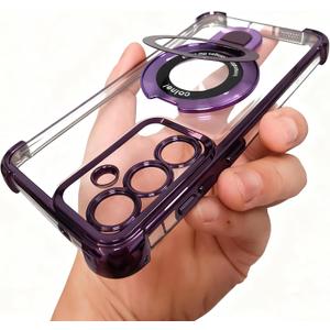 Case Compatible with Samsung Galaxy A15 5g Phone Case softcase Protective with Ring Stand Clear Phone Cover for Samsung a15 5g case Cute,Purple