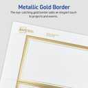 Avery Printable Tent Cards, 2" x 3.5", White, Metallic Gold Borders, Laser/Inkjet, 80 Blank Place Cards (3328)