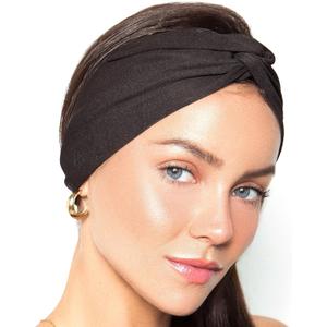 Bluetooth Headband Headphones for Women, Wireless Headband Headphones for Yoga, Running, Work, Sport, Over Ear, HD Stereo, 11H Playtime, Noise Isolation, Built-in Mic, Black