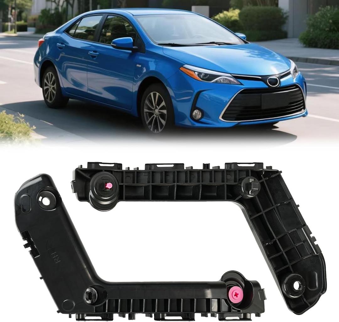 52115-02350 52116-02330 Front Bumper Bracket for Toyota Corolla 2017-2019,Car Pair Left Right Front Bumper Bracket Beam Mount Support Grille Guide Bracket Retainer Replace TO1043131 TO1042131