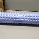 New Upgrade Bracket Foam Roller with Stand for Back Leg Pain, 21 Inch Firm Deep Tissue Muscle Massager for Sore Muscles (Blue)