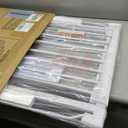 34" Extra Tall Baby Gate for Stairs, Auto Close Stroller Friendly Dog Gate Indoor for Doorways, Pressure Mounted 29"-51" Wide Baby Gate, Easy Walk Through Gate for Children & Pets, White