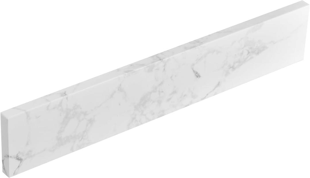 21 in. W x 4 in. H Engineered Stone Sidesplash for Bathroom Vanity Sink Top in White