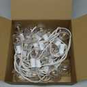 SUNSGNE 25FT G40 LED White Outdoor String Lights, White Patio Lights with 25 Shatterproof LED Clear Globe Bulbs for Patio Garden Porch Pergola Bistro Outside Decor