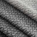 NEWCOSPLAY Super Soft Throw Blanket Ombre Dark Grey Premium Silky Flannel Fleece Leaves Pattern Lightweight Bed Blanket All Season Use (Ombre Dark Grey, Throw(50"x60"))