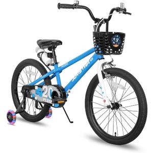 JOYSTAR 20 Inch Kids Bike with Training Wheels 20Inch Boys Bike for Ages 8-12 Year Old Children BMX Kids' Bicycle Blue
