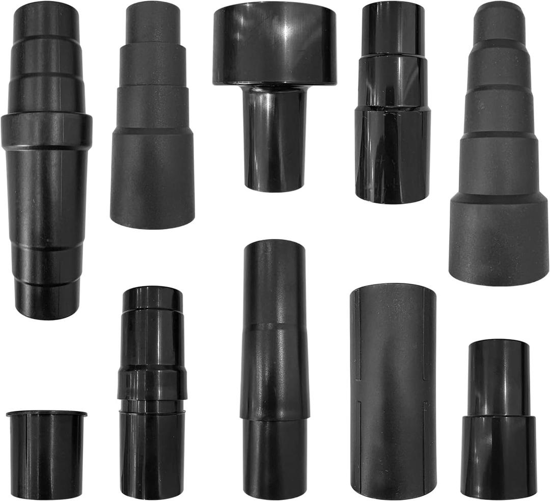 10 Pcs Universal Shop Vac Vacuum Hose Adapter Reducer Attachment Set Converter, 1-1/4 Inch to 1-3/8 Inch to 1-1/2 Inch, Reducer 32mm to 35mm; 32mm to 38mm, 32mm to 45mm, 1 3/8 inch to 1 1/4 inch