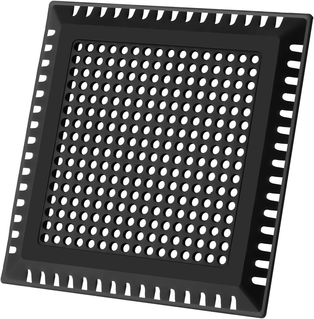 Hair Catcher/Drain Strainer/Shower Drain Cover for Bathroom Floor Drain, Stainless Steel and Silicone (Patented Product) (4 inch, Matte Black)