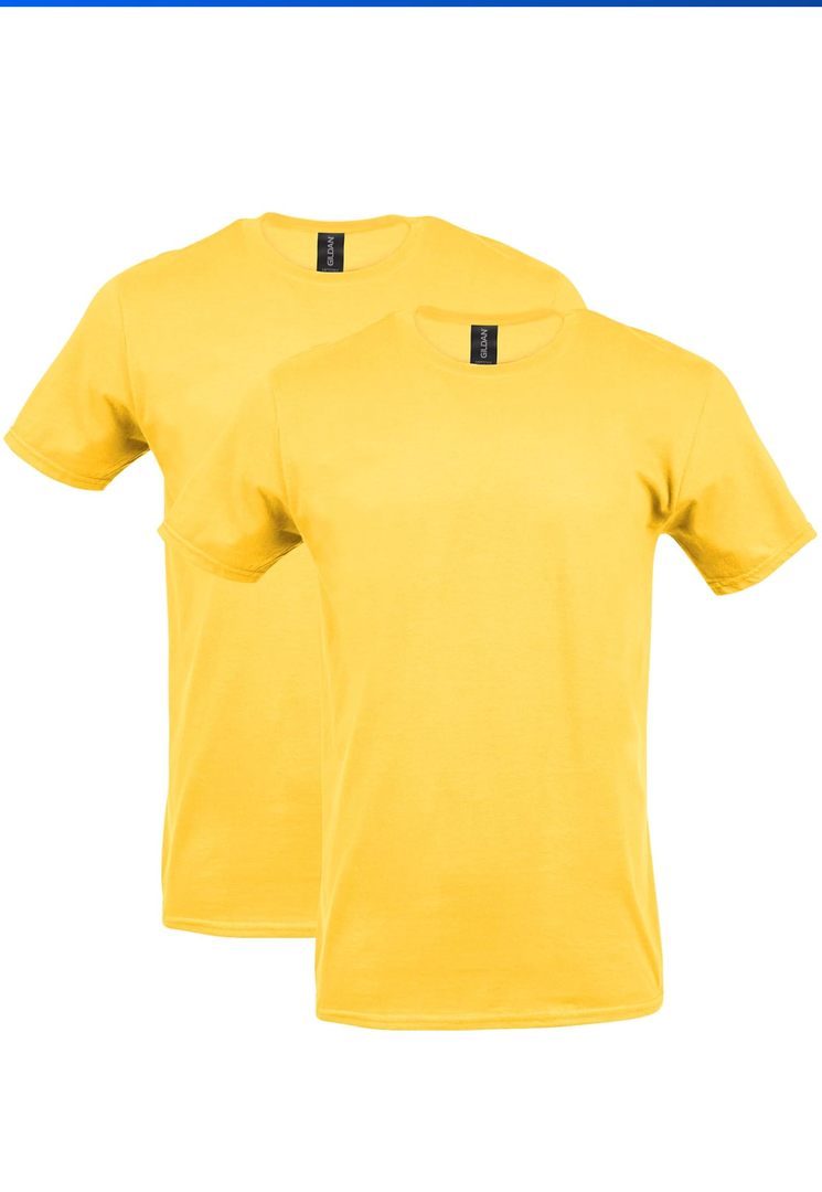 Gildan Adult Softstyle Cotton T-Shirt, Style G64000, 2Pack, Size S