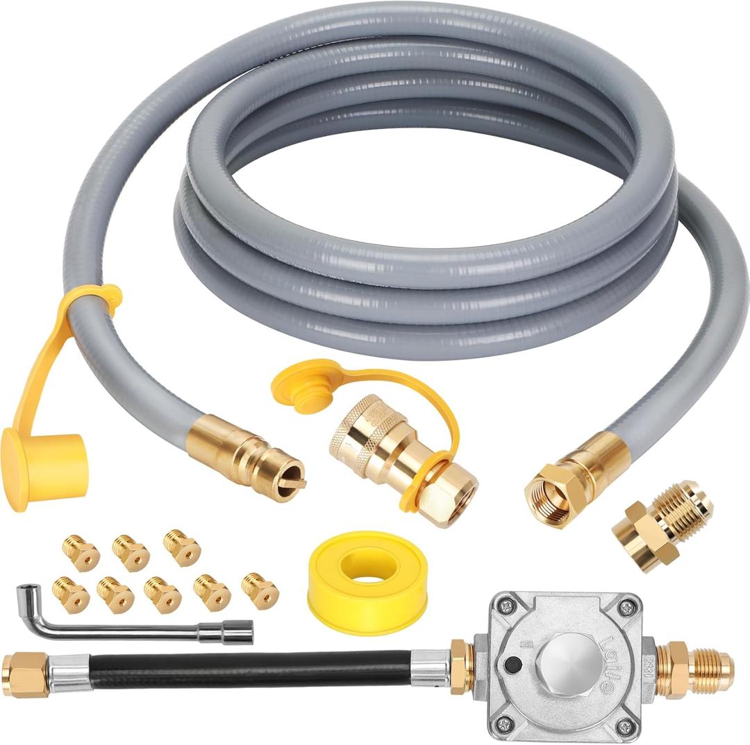 from Propane to Natural Gas Conversion Kit Compatible with Weber Genesis, Genesis II, Spirit, Spirit II Grill, 10FT Natural Gas Conversion kit for Weber Propane Grills