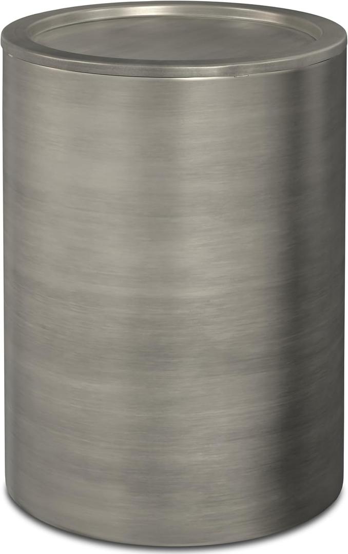 SIMPLIHOME Corbin Industrial 16 Inch Wide Metal Side Table in Antique Silver, Fully Assembled, For the Living Room and Bedroom