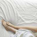 Grounding Sheets Queen 60 * 80 inch, Conductivity Grounding Sheets with Grounding Cord, Grounding Sheets for Earth with Silver Fiber & Cotton, White