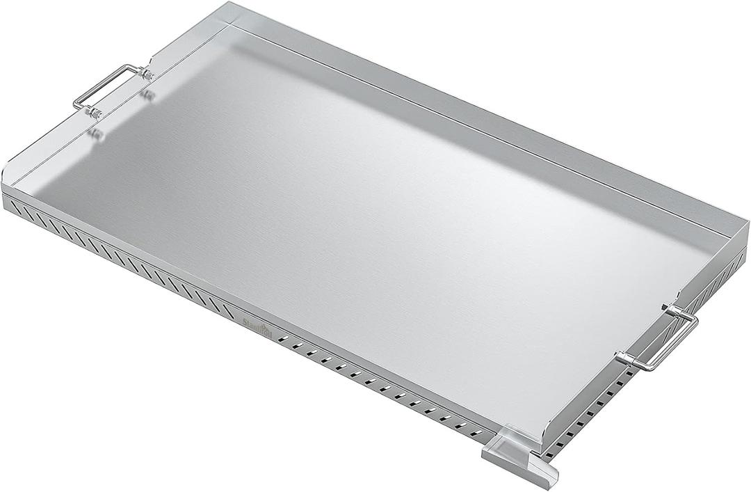 Stanbroil Stainless Steel Flat Top Gas Grill Griddle for Blackstone 4 Burner Propane Fueled Grill Front Grease Management System - 36 Inches