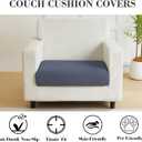 Sofa Covers Couch Covers for Sofa Pet Friendly Couch Cushion Covers Universal Sofa Covers Washable Stretch Slipcovers for Sectional Sofa (Texture Metal Gray, Large Single Seat Cover)