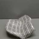 Outdoor Bistro Chair Cushion with Ties, Tufted Patio Chair Cushions Set of 2, Round Seat Cushion 15”x15”x4” for Home Garden Balcony Office Porch Lawn Deck, Herringbone Black White