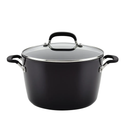 KitchenAid Hard Anodized Nonstick Stockpot with Lid, 8 Quart, Onyx Black