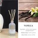 Vanilla Reed Diffuser, 7.4oz(220ml) Orange Blossom Black Pepper Amber Essential Oils, Air Freshener for Home with Willow Branches Decor, Long Lasting Fragrance for Bathroom, Office (1-Pack)