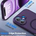 Faiono Magnetic for iPhone 16 Case [Full Camera Protection][Military-Grade Protection][Compatible with MagSafe] Shockproof Protective Slim Phone Case for iPhone 16, Dark Purple