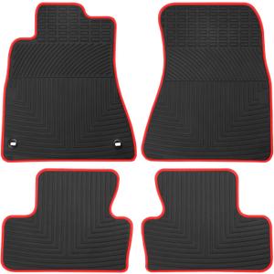 Car Floor Mats Custom Fit for Lexus is 2005-2013 IS350 IS250 Black Red Rubber Auto Liner Mats All Weather Protection Heavy Duty Odorless