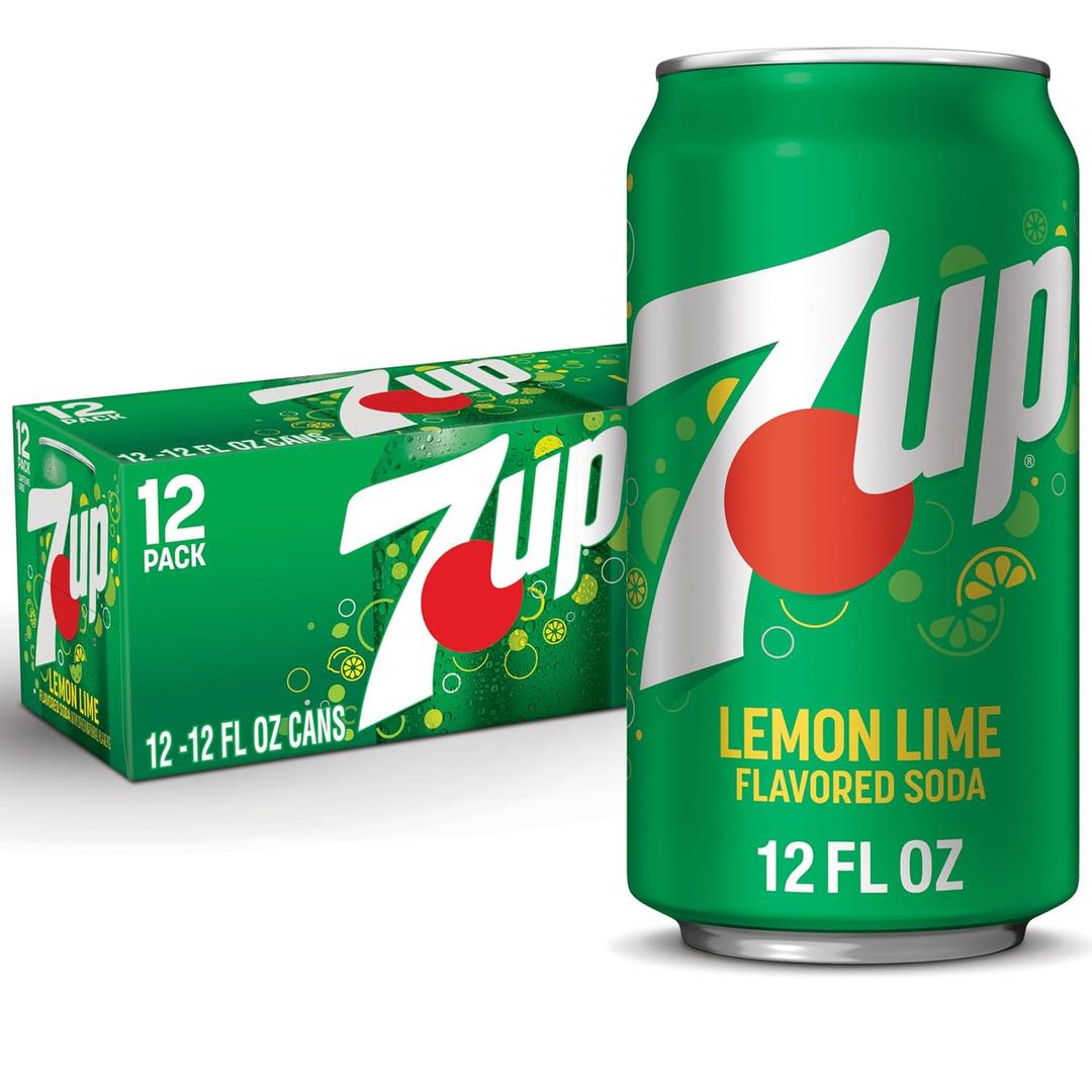 7UP Lemon Lime Soda, 12 fl oz cans, 12 pack (EXP 03/27/26)