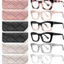 CCVOO 1.5 Oprah Style Reading Glasses for Women, Stylish Eyeglasses, Blue Light Readers, Cheaters, (A1 Mix)