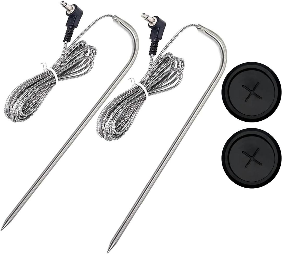 2-Pack Temp Meat Probe Replacement for Pit Boss Pellet Grills and Smokers, 3.5 mm Plug Thermometer Probes Compatible with Pit Boss Series Pellet Grill