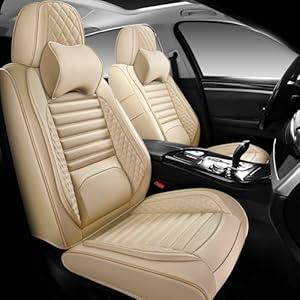 Wrangler Seat Covers 2007-2026 Full Set, Waterproof Leather Interior Sets with Lumbar Support Custom Fit for Jeep Wrangler JK JL 4 Door Unlimited Sahara/Sport/Rubicon X 392 Willys, Black