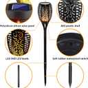 Swingers Solar Lights Outdoor,Solar Torch Lights with Flickering Flame,Waterproof Outdoor Garden Lights for Outside Patio Pathway Yard Decorations(12, Yellow)