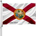 Florida State Flag 2x3 Outdoor Double Sided- Heavy Duty FL State Flag with 2 Brass Grommets 4 Rows Stitched Florida Decorations