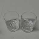 JBHO Hand Blown Crystal Double Old Fashioned Cocktail, Solid Whiskey Glasses, Rocks Glasses, Lowball Glasses - 12 Ounce - set of 2 - Perfect Size for Oversized Ice Cubes