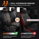 AOMSAZTO Car Seat Cover for Chevy Silverado/GMC Sierra 1500 (1999-2006) - Full Set Black+Gray Seat Covers
