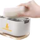 2-in-1 Dish Soap Dispenser with Sponge Holder, Premium 350ml Sponge Soap Dispenser