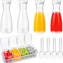 5 Pcs 50oz Mimosa Bar Supplies Plastic Carafe with Lid Juice Containers (EXP 12/09/56)