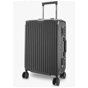 Maleta Crown Series Cabin Trolley Bag Aluminium Frame, 20 inch, 8 Spinner Wheels, Dual TSA Lock Trolley Bags for Travel Suitcase for Travel Bags for Travelling (Grey, Cabin-Small)