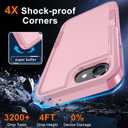 for iPhone 16e Case & iPhone 17e Case, with Screen Protector,Military Grade Heavy Duty Shockproof Phone Cover with Wrist Lanyard Strap for iPhone 16e & iPhone 17e,Cute Pink