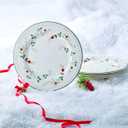 Pfaltzgraff Winterberry 10-1/2-Inch Dinner Plates, Set of 4, White