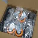 Caster Wheels, 2.5 Inch Workbench Casters Set of 4 Heavy Duty - 600 Lbs Capacity Retractable Swivel Castors with No Noise Polyurethane Wheels, Easy to Install for Tables Legs, Work Bench & Tool Carts