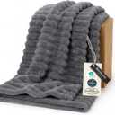 Bedsure GentleSoft Frost Gray Fleece Blanket for Couch -Cozy Soft Blankets for Women, Cute Small Throws for Girls, 60x80 Inches