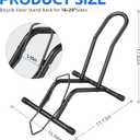 Bike Floor Stand Indoor Bike Stand for Garage/Home,Adjustable Bicycle Parking Stand Fit for 16"-29" Wheel Mini/Mountain/Road Bikes Heavy Duty Metal