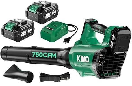 KIMO Leaf Blower Cordless with Battery and Charger,750CFM 220MPH Turbo Mode
