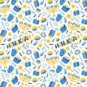 2 x The Dreidel Company Happy Hanukkah Hanukkah Design Gift Wrap Paper Chanukah 17.5" X 180" In, 15 Ft. Long Each, 2 Rolls