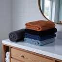 DEMMEX Organic Cotton Waffle Turkish Hand Towels for Bathroom & Kitchen, Large 20x30 in, 100% Oeko-TEX Certified Ultra Soft Turkish Cotton, Lightweight Quick Dry Waffle Weave, Set 2 (Terracotta)