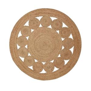 Tepo Round Jute Rug 3 ft, Braided Area Rug for Kitchen, Living Room and Bedroom, 100% Natural Rustic Hand Woven Tepo Round Jute Rug 3 ft, Braided Area Rug for Kitchen, Living Room and Bedroom, 100% Natural Rustic Hand Woven