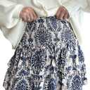 Bsubseach Flowy Shorts for Women High Waist Ruffle Mini Skirts Teen Girls Casual Boho Flowy Skirt Golf Tennis Skort (M)