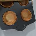 HONGBAKE Nonstick Jumbo Muffin Pan, 2 Pack Large Cupcake Tin for Baking, Cup Cake Tray, 3.5dia, 6 Cup, Premium, Extra Thick, Dishwasher Safe