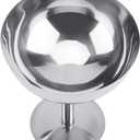 Haofy Ice Cream Cups, Fruit Bowl, Stainless Steel Ice Cream Bowls Resuable Dessert Mousse Cups Dessert Dish for Serving Ice Cream Salad Fruit Pudding(Tall feet)