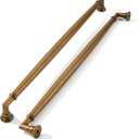 khtumeware 2 Pack 10 Inch(256mm) Antique Brass Cabinet Pulls Heavy Duty Soild Vintage Brass Cabinet Handles Kitchen Antique Bronze Cabinet Hardware for Cupboard Drawer Handles